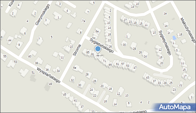 Świecie, Sygietyńskiego, 77, mapa Świecie