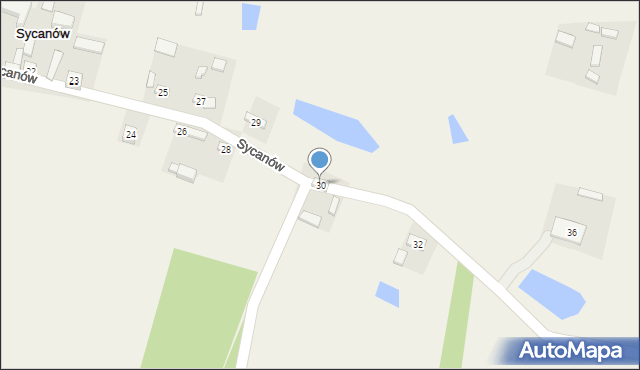 Sycanów, Sycanów, 30, mapa Sycanów