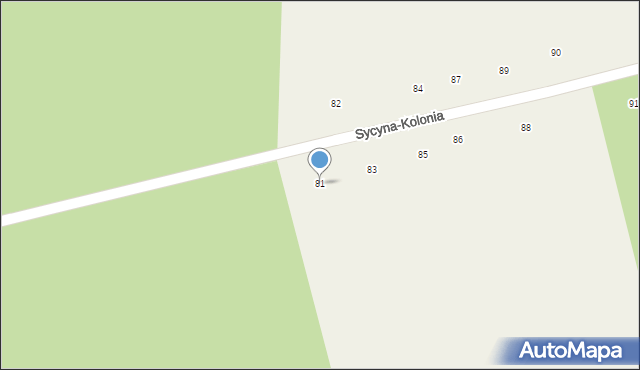 Sycyna-Kolonia, Sycyna-Kolonia, 81, mapa Sycyna-Kolonia