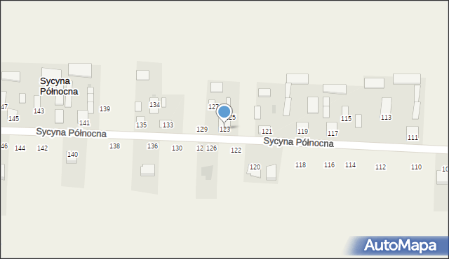 Sycyna Północna, Sycyna Północna, 123, mapa Sycyna Północna