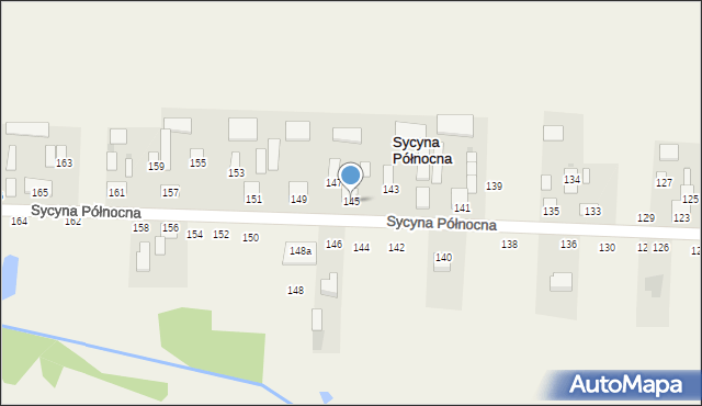 Sycyna Północna, Sycyna Północna, 145, mapa Sycyna Północna