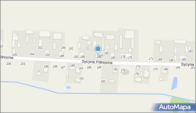 Sycyna Północna, Sycyna Północna, 186, mapa Sycyna Północna