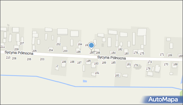 Sycyna Północna, Sycyna Północna, 190, mapa Sycyna Północna