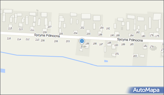 Sycyna Północna, Sycyna Północna, 201, mapa Sycyna Północna