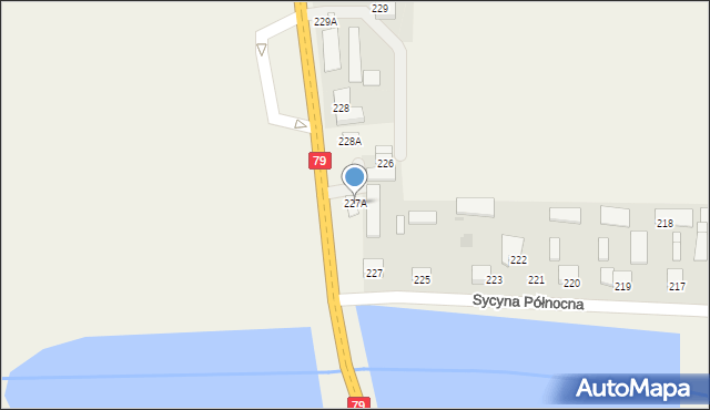 Sycyna Północna, Sycyna Północna, 227A, mapa Sycyna Północna