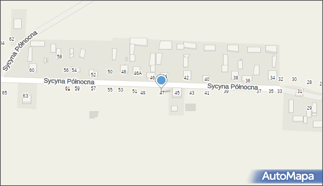 Sycyna Północna, Sycyna Północna, 47, mapa Sycyna Północna