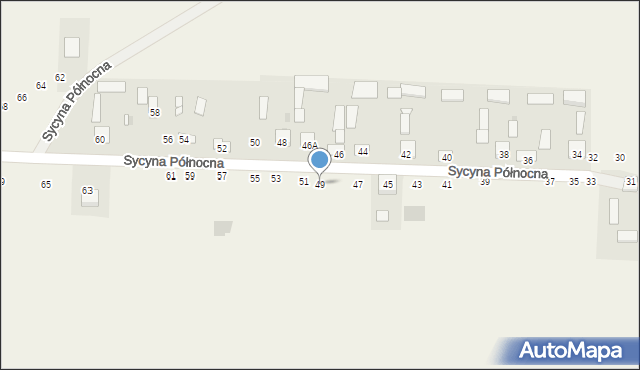 Sycyna Północna, Sycyna Północna, 49, mapa Sycyna Północna