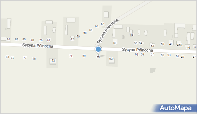 Sycyna Północna, Sycyna Północna, 65, mapa Sycyna Północna