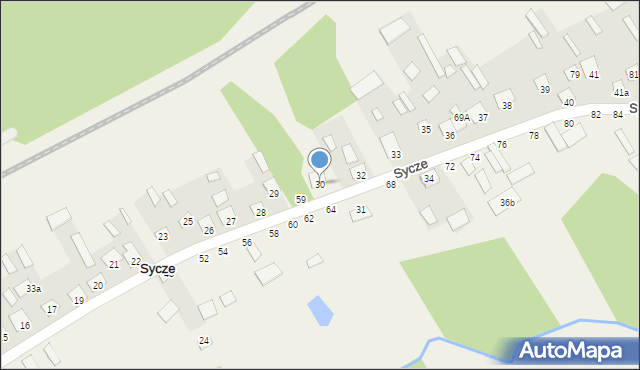 Sycze, Sycze, 30, mapa Sycze
