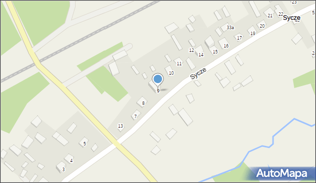 Sycze, Sycze, 9, mapa Sycze