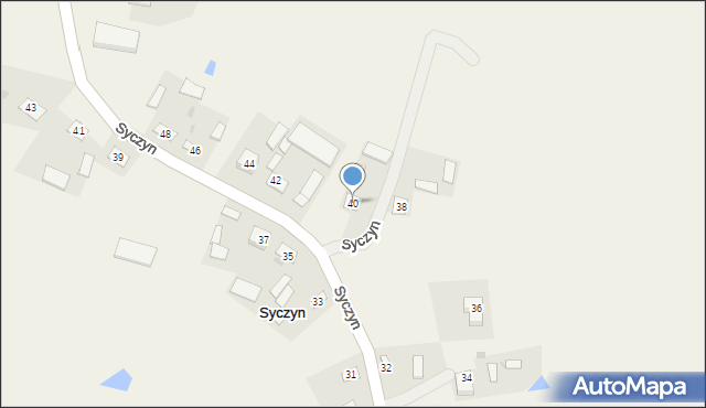 Syczyn, Syczyn, 40, mapa Syczyn
