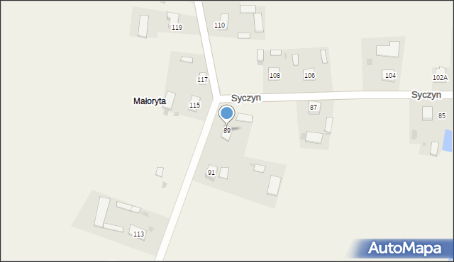 Syczyn, Syczyn, 89, mapa Syczyn
