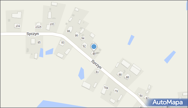 Syczyn, Syczyn, 90, mapa Syczyn