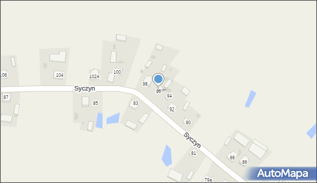 Syczyn, Syczyn, 96, mapa Syczyn