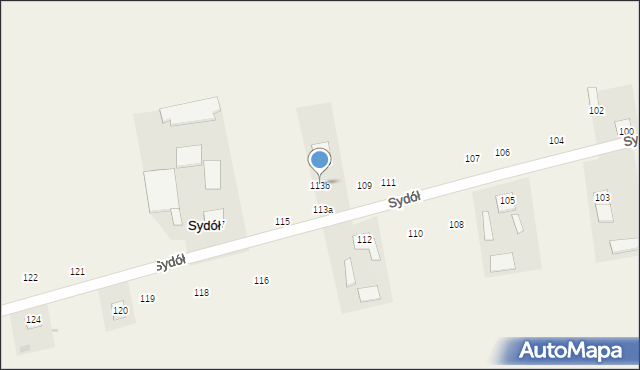 Sydół, Sydół, 113b, mapa Sydół