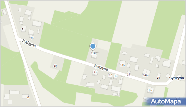 Sydzyna, Sydzyna, 11A, mapa Sydzyna