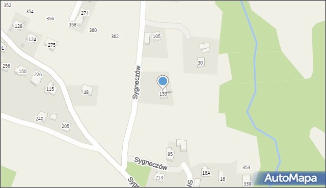 Sygneczów, Sygneczów, 133, mapa Sygneczów