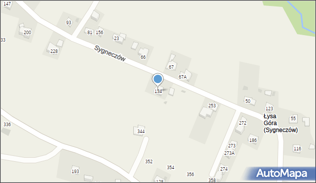 Sygneczów, Sygneczów, 134, mapa Sygneczów