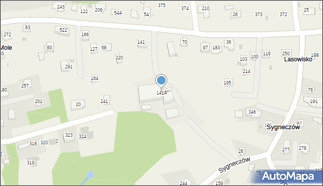 Sygneczów, Sygneczów, 141A, mapa Sygneczów