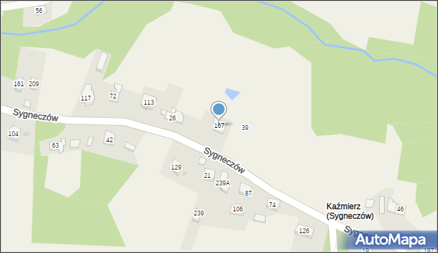 Sygneczów, Sygneczów, 167, mapa Sygneczów