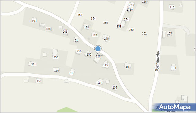 Sygneczów, Sygneczów, 226, mapa Sygneczów