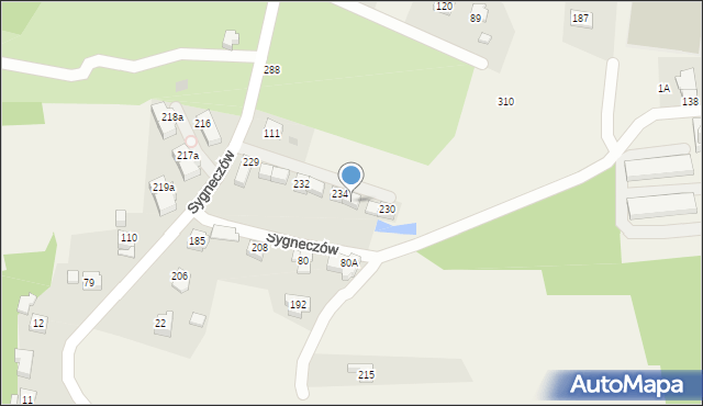 Sygneczów, Sygneczów, 235, mapa Sygneczów