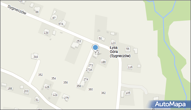 Sygneczów, Sygneczów, 272A, mapa Sygneczów
