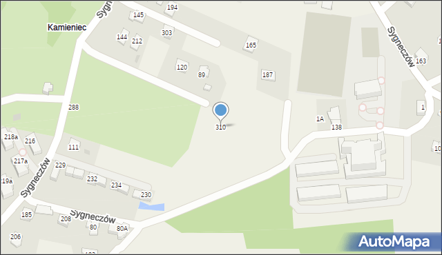 Sygneczów, Sygneczów, 310, mapa Sygneczów