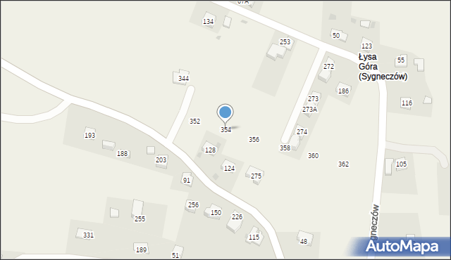 Sygneczów, Sygneczów, 354, mapa Sygneczów