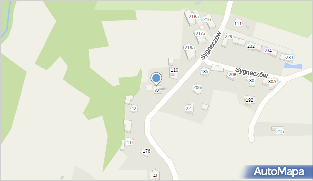 Sygneczów, Sygneczów, 79, mapa Sygneczów
