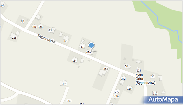 Sygneczów, Sygneczów, 92, mapa Sygneczów