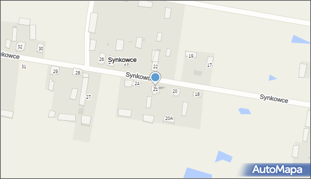 Synkowce, Synkowce, 21, mapa Synkowce