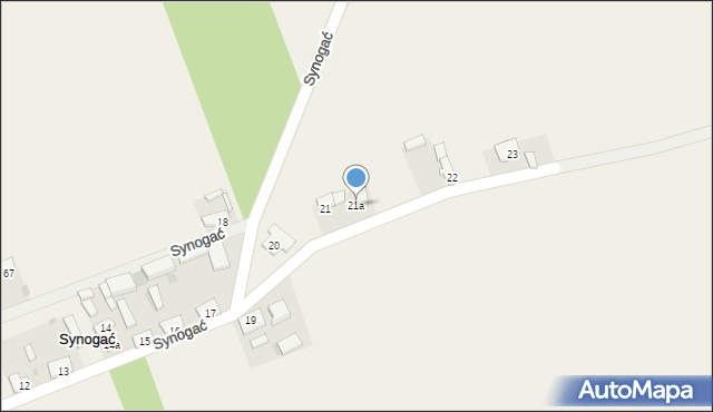 Synogać, Synogać, 21a, mapa Synogać