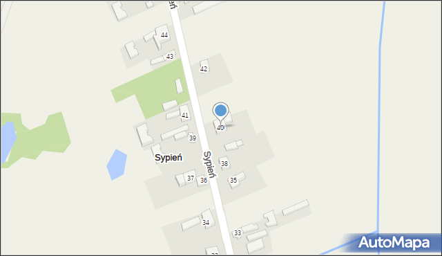 Sypień, Sypień, 40, mapa Sypień