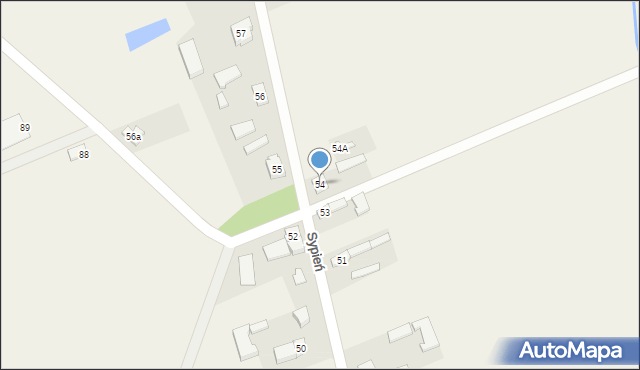 Sypień, Sypień, 54, mapa Sypień