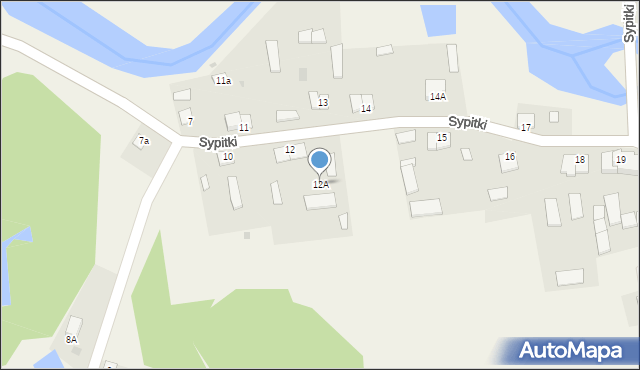 Sypitki, Sypitki, 12A, mapa Sypitki