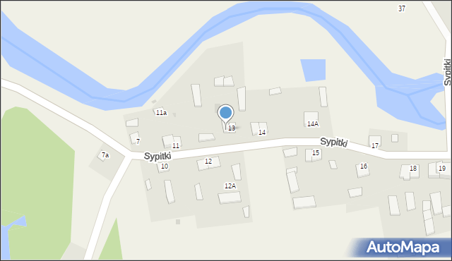 Sypitki, Sypitki, 13a, mapa Sypitki