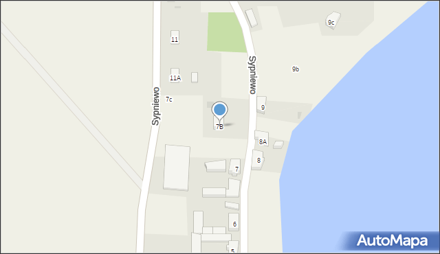 Sypniewo, Sypniewo, 7B, mapa Sypniewo