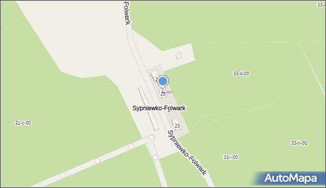 Sypniewo, Sypniewko-Folwark, 25, mapa Sypniewo