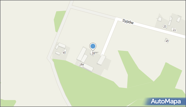 Sypów, Sypów, 18, mapa Sypów