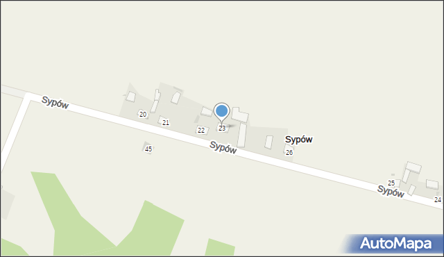 Sypów, Sypów, 23, mapa Sypów