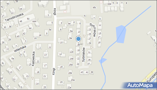 Szczecin, Sybiraków, 16, mapa Szczecina