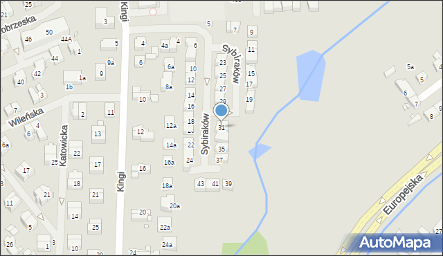 Szczecin, Sybiraków, 31, mapa Szczecina