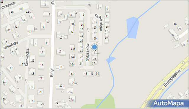 Szczecin, Sybiraków, 33, mapa Szczecina
