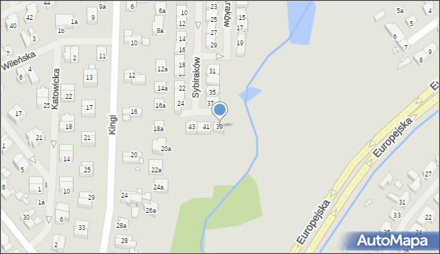 Szczecin, Sybiraków, 39, mapa Szczecina