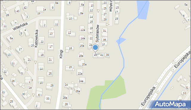 Szczecin, Sybiraków, 43, mapa Szczecina