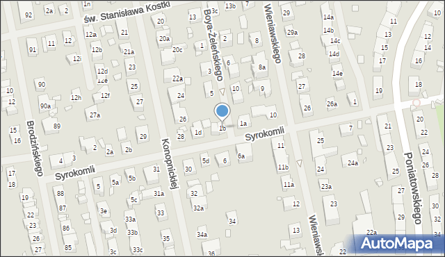 Szczecin, Syrokomli Władysława, 1b, mapa Szczecina