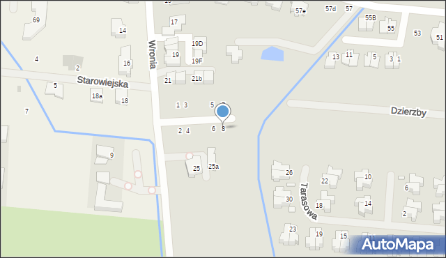 Szczecin, Sympatyczna, 8, mapa Szczecina