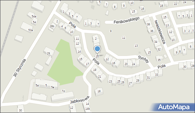 Tczew, Sychty Bernarda, ks. dr., 10, mapa Tczew