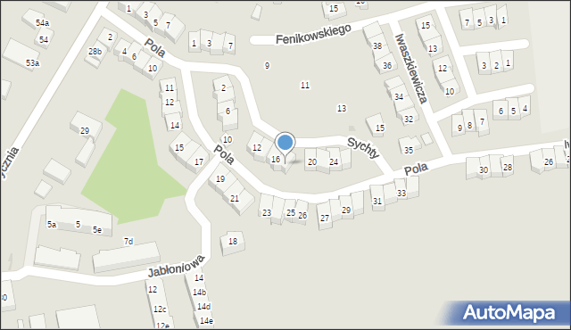 Tczew, Sychty Bernarda, ks. dr., 18, mapa Tczew